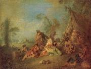 Pater, Jean-Baptiste Soldiers'Etape oil on canvas